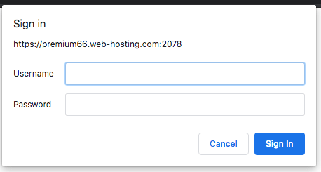 webdisk login prompt